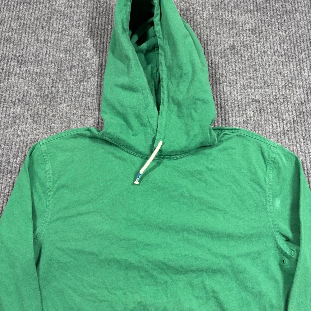 J. Crew Hoodie Mens XS Green Long Sleeve Pullover Sweatshirt Cotton Blend